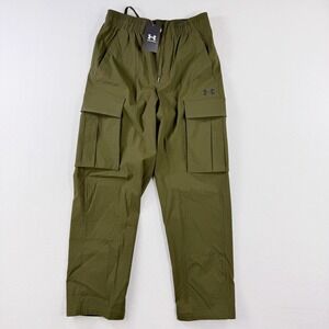 Under‎ Armour Loose Fit Cargo Pants Woven Size S Mens Olive Green NEW